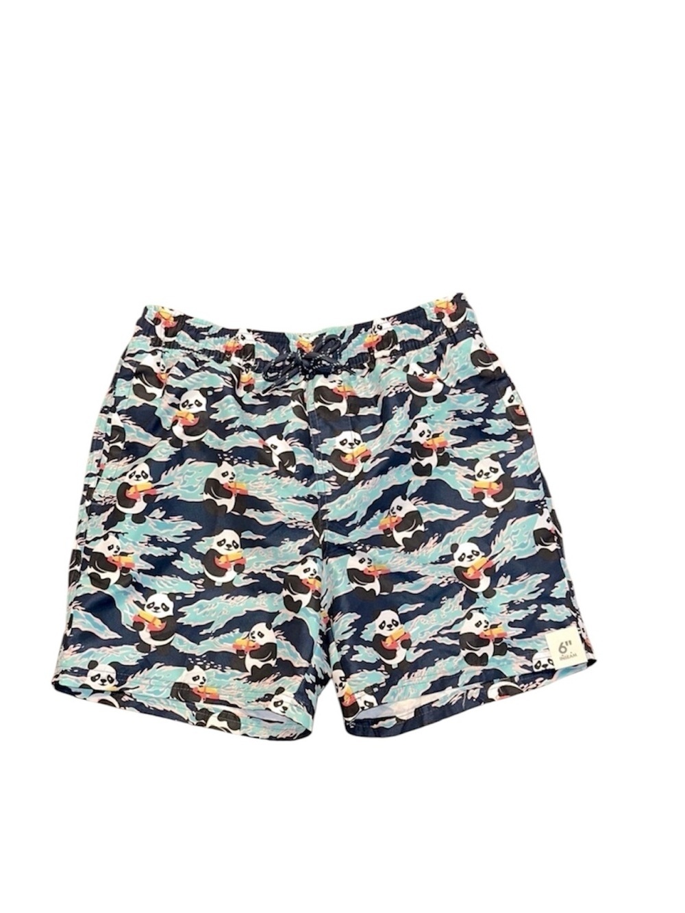 No Boundaries panda bear swim trunks size small new with tags with pockets